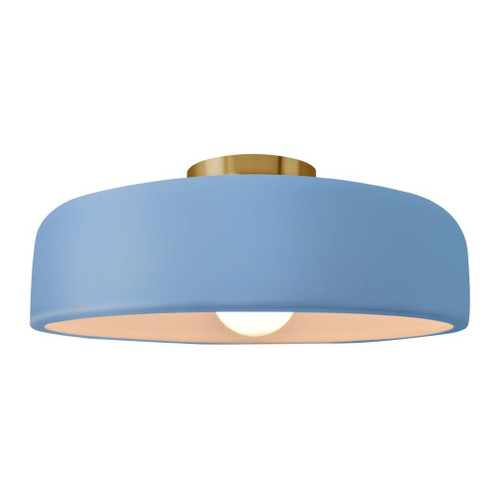 Large Spire Semi-Flush (254|CER-6345-SKBL-BRSS)