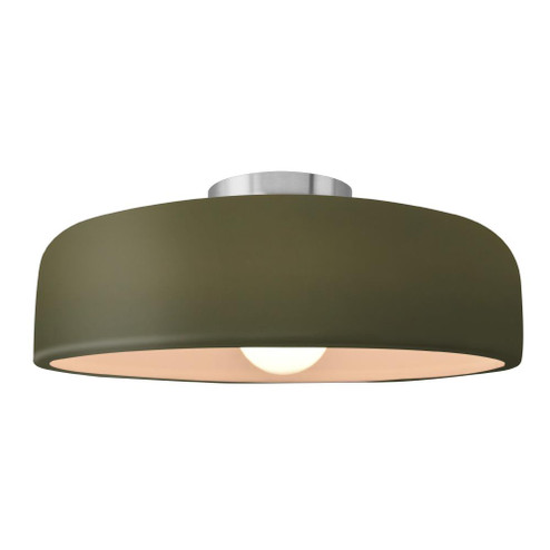 Large Spire Semi-Flush (254|CER-6345-MGRN-NCKL)