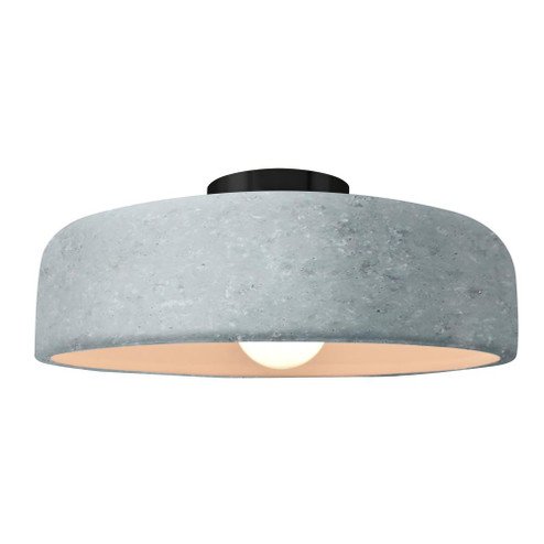 Large Spire Semi-Flush (254|CER-6345-CONC-MBLK-LED1-700)
