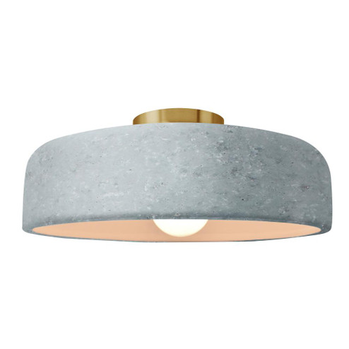 Large Spire Semi-Flush (254|CER-6345-CONC-BRSS-LED1-700)