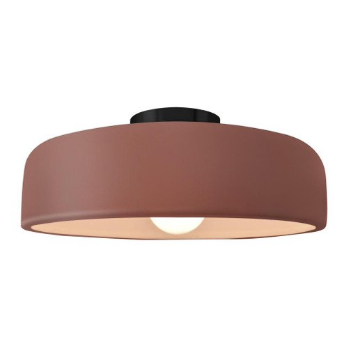 Large Spire Semi-Flush (254|CER-6345-CLAY-MBLK-LED1-700)