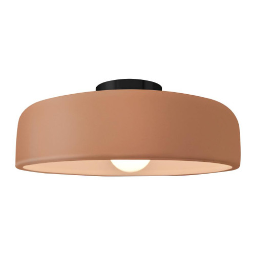 Large Spire Semi-Flush (254|CER-6345-ADOB-MBLK)