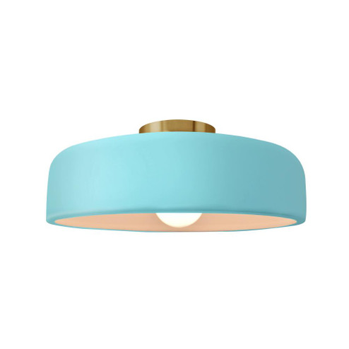 Medium Spire Semi-Flush (254|CER-6343-RFPL-BRSS)