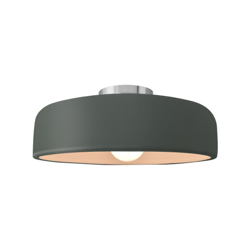 Medium Spire Semi-Flush (254|CER-6343-PWGN-NCKL)