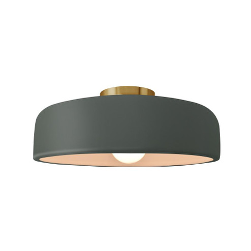 Medium Spire Semi-Flush (254|CER-6343-PWGN-BRSS)