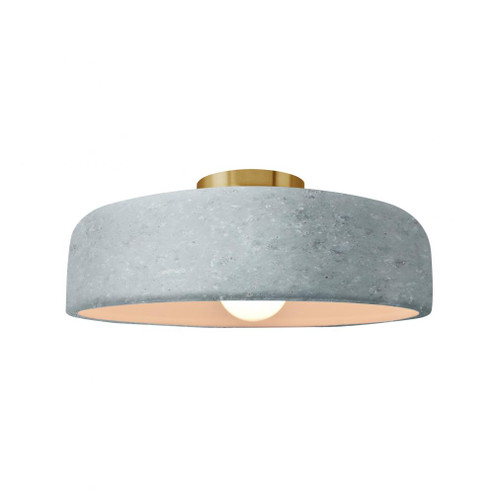 Medium Spire Semi-Flush (254|CER-6343-CONC-BRSS)