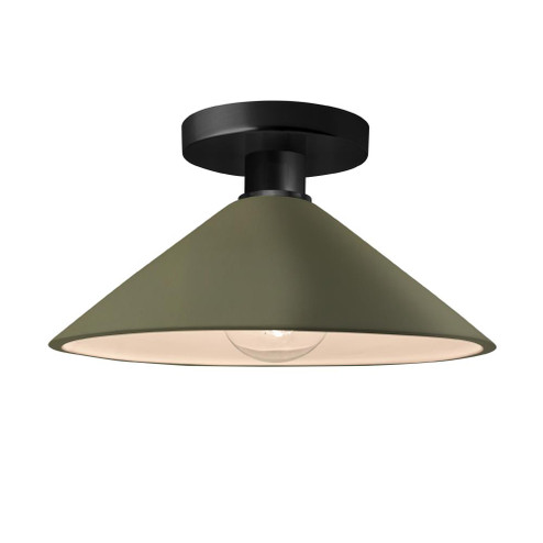 Flare Semi-Flush (254|CER-6330-MGRN-MBLK-LED1-700)