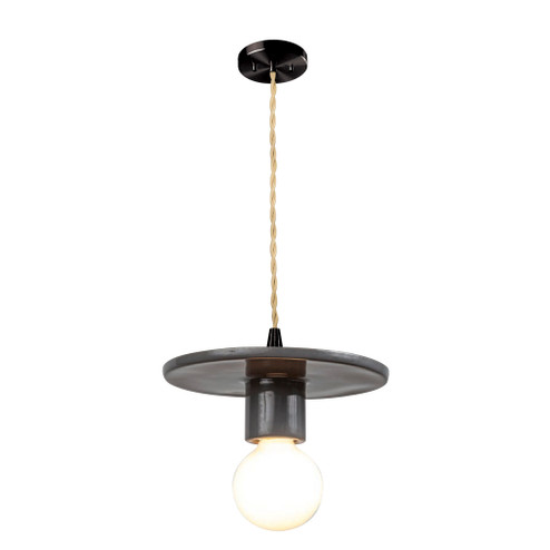 Discus Pendant (254|CER-6320-GRY-MBLK-BEIG-TWST)