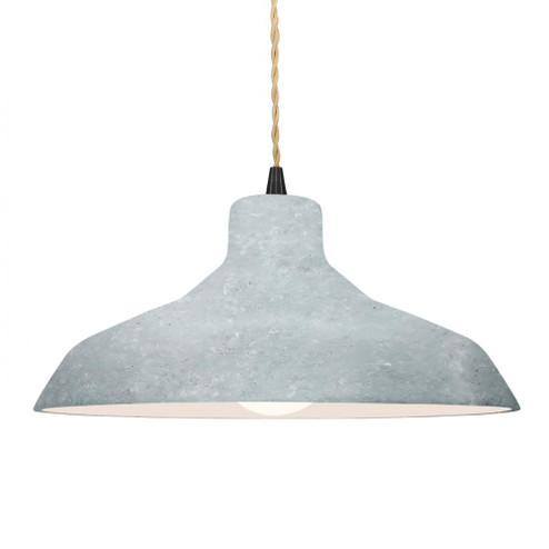 Large Loft 1-Light Pendant (254|CER-6265-CONC-MBLK-BEIG-TWST)