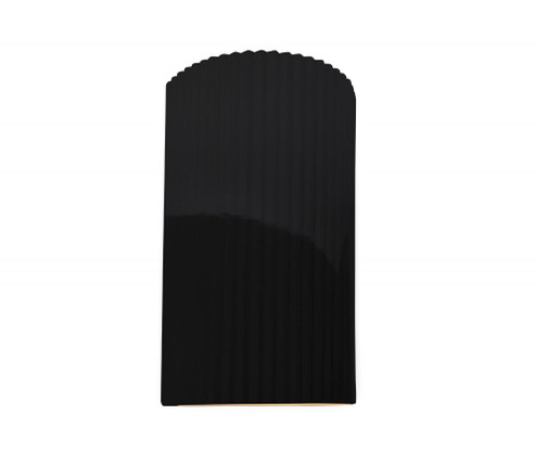 Large ADA Pleated Cylinder (254|CER-5745-BLK-LED1-1000)