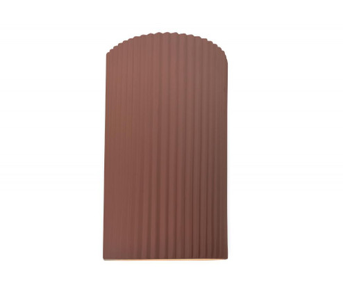 Large ADA Pleated Cylinder (254|CER-5745-CLAY)