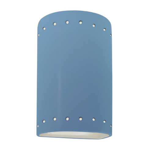 Small LED Cylinder w/ Perfs - Closed Top (Outdoor) (254|CER-0990W-SKBL-LED1-1000)
