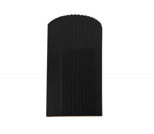 Large ADA LED Pleated Cylinder (Outdoor) (254|CER-5745W-BKMT)