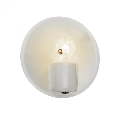 Shield Wall Sconce (254|CER-7051-WHT-BRSS)