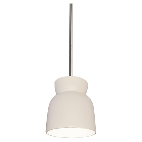Large Hourglass LED Pendant (254|CER-6515-MAT-NCKL-RIGID-LED1-700)