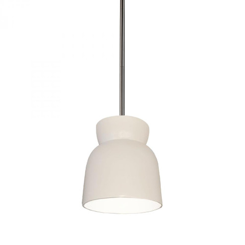 Large Hourglass Pendant (254|CER-6515-MAT-NCKL-RIGID)