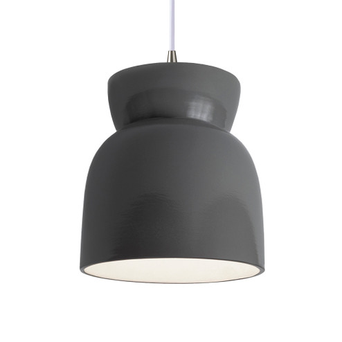 Large Hourglass LED Pendant (254|CER-6515-GRY-NCKL-RIGID-LED1-700)