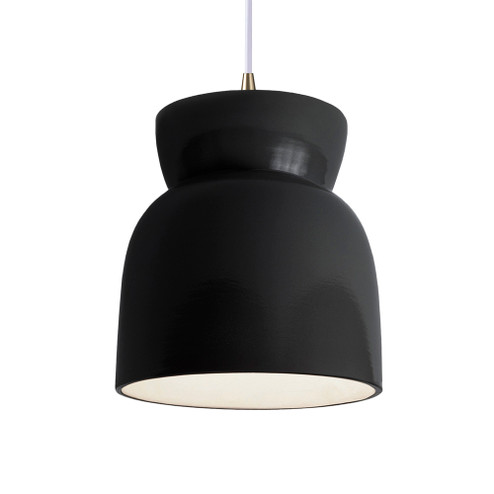 Large Hourglass LED Pendant (254|CER-6515-BLK-ABRS-RIGID-LED1-700) Large Hourglass LED Pendant (254|CER-6515-BLK-ABRS-RIGID-LED1-700)