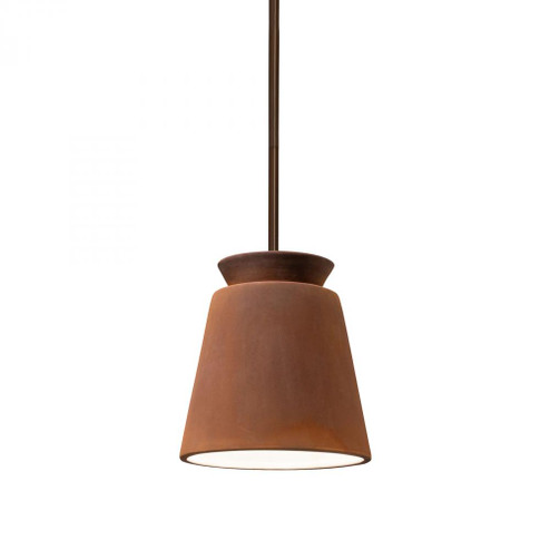 Small Trapezoid LED Pendant (254|CER-6425-RRST-NCKL-RIGID-LED1-700)