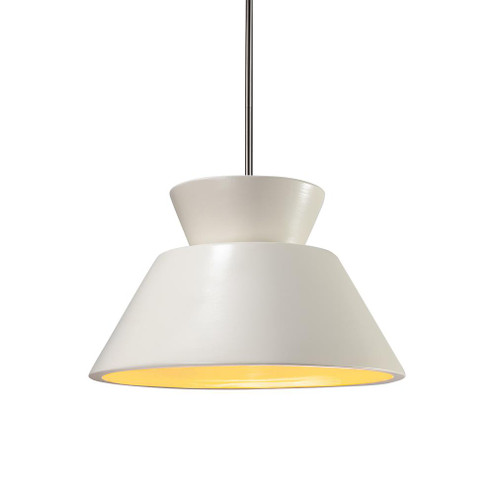 Trapezoid 1-Light Pendant (254|CER-6420-MTGD-NCKL-RIGID)