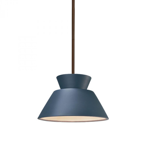 Trapezoid 1-Light Pendant (254|CER-6420-MID-DBRZ-RIGID)