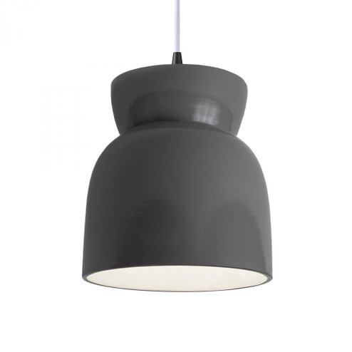 Large Hourglass Pendant (254|CER-6515-GRY-MBLK-WTCD)