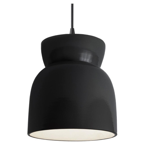 Large Hourglass LED Pendant (254|CER-6515-BLK-MBLK-BKCD-LED1-700)