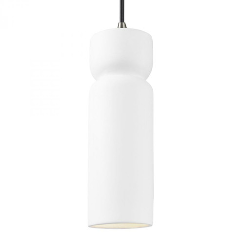Tall Hourglass Pendant (254|CER-6510-WHT-NCKL-BKCD)