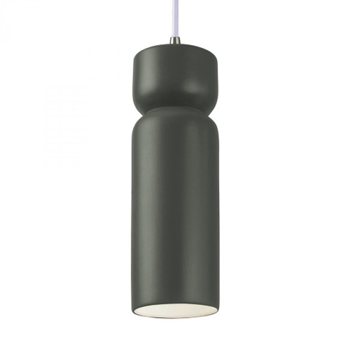 Tall Hourglass Pendant (254|CER-6510-PWGN-NCKL-WTCD)