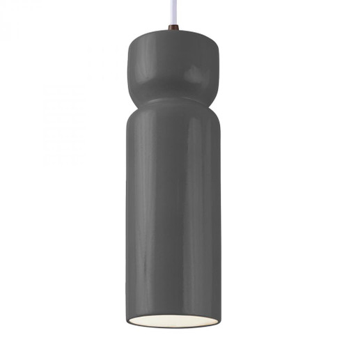 Tall Hourglass Pendant (254|CER-6510-GRY-DBRZ-WTCD)