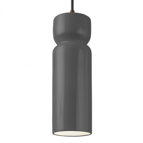Tall Hourglass Pendant (254|CER-6510-GRY-DBRZ-BKCD)