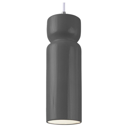 Tall Hourglass LED Pendant (254|CER-6510-GRY-CROM-WTCD-LED1-700)
