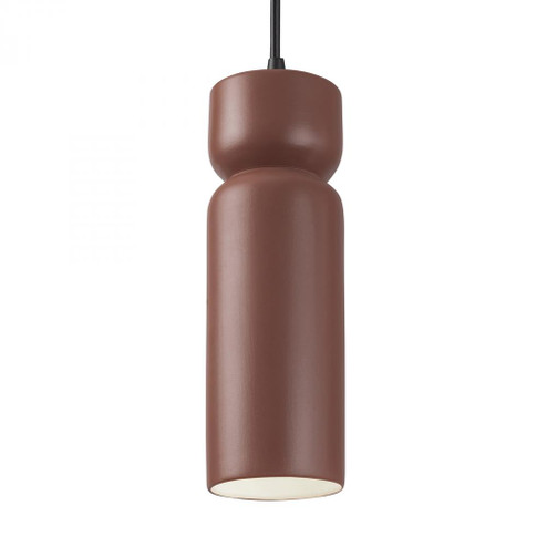 Tall Hourglass Pendant (254|CER-6510-CLAY-MBLK-BKCD)