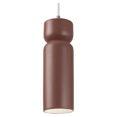 Tall Hourglass LED Pendant (254|CER-6510-CLAY-CROM-WTCD-LED1-700)