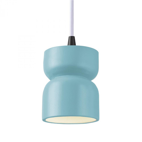 Short Hourglass Pendant (254|CER-6500-RFPL-MBLK-WTCD)