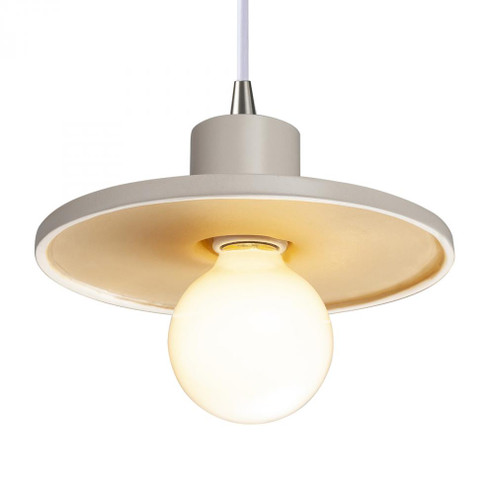 Saucer Pendant (254|CER-6325-MTGD-NCKL-WTCD)