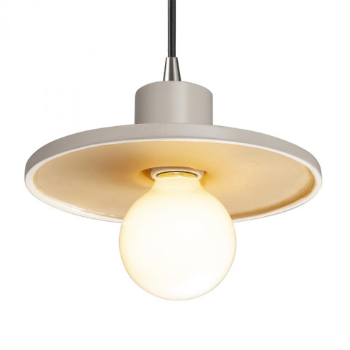 Saucer Pendant (254|CER-6325-MTGD-NCKL-BKCD)