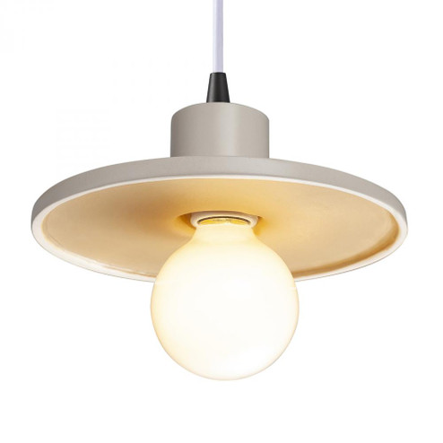 Saucer Pendant (254|CER-6325-MTGD-MBLK-WTCD)