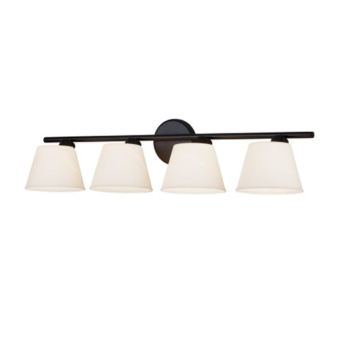 Envoy 4-Light Bath Bar (254|FSN-8074-OPAL-MBLK)