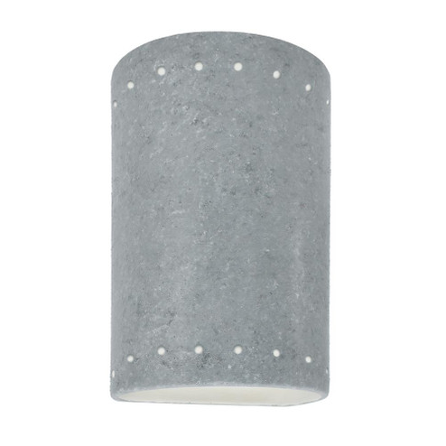 Small LED Cylinder w/ Perfs - Closed Top (254|CER-0990-CONC-LED1-1000)