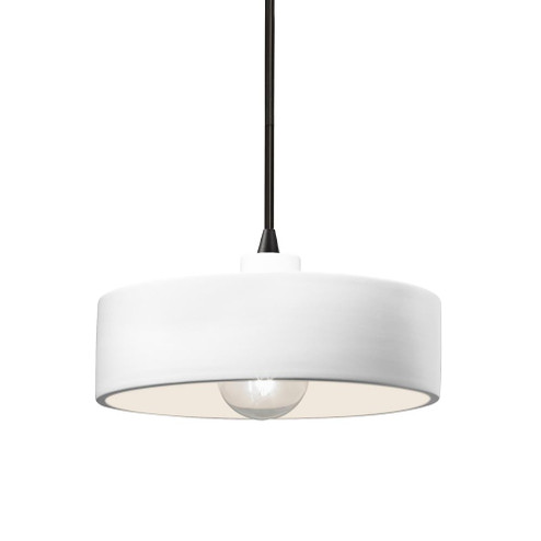 Dish Pendant (254|CER-6460-WHT-MBLK-BKCD)