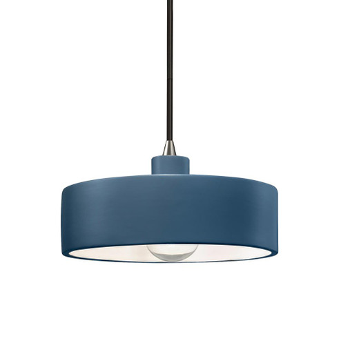 Dish Pendant (254|CER-6460-MID-NCKL-BKCD)