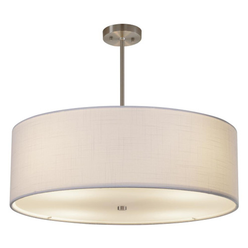 Classic 24'' LED Drum Pendant (254|FAB-9592-WHTE-NCKL-LED6-4200)