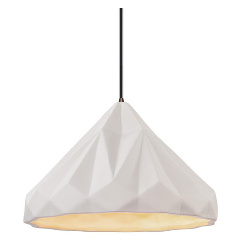 Geometric 1-Light LED Pendant (254|CER-6450-BIS-DBRZ-BKCD-LED1-700)