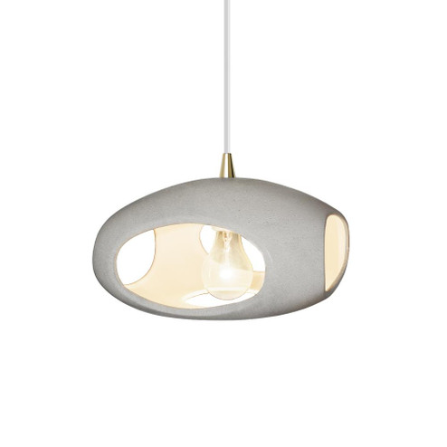 Punch 1-Light Pendant (254|CER-6440-CONC-ABRS-WTCD)