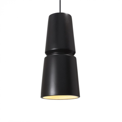 Small Cone 1-Light LED Pendant (254|CER-6430-CRB-NCKL-BKCD-LED1-700)
