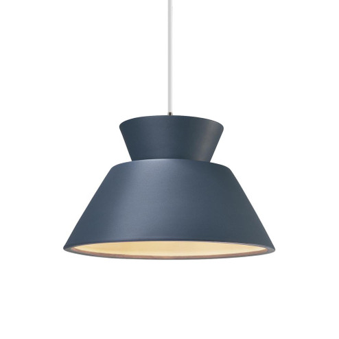 Trapezoid 1-Light Pendant (254|CER-6420-MID-NCKL-WTCD)