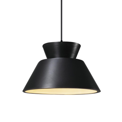 Trapezoid 1-Light LED Pendant (254|CER-6420-CRB-MBLK-BKCD-LED1-700)