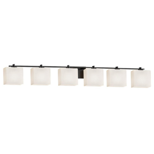 Era 6-Light Bath Bar (254|FSN-8446-55-OPAL-MBLK)