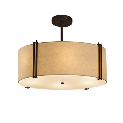 Reveal 18'' Drum Pendant (254|FAB-9511-CREM-DBRZ)